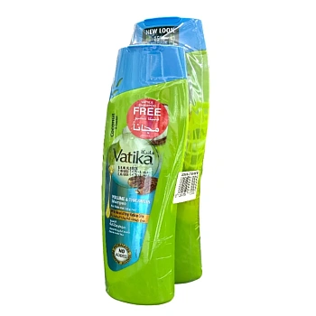 Набор косметики для волос Dabur Vatika № 2 "Увеличивающий объем Шампунь, 400 мл + Кондиционер, 200 мл"