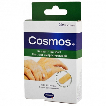 Пластырь амартизирующий Cosmos Sport, 1,9 см. х 7,2 см, 20 шт