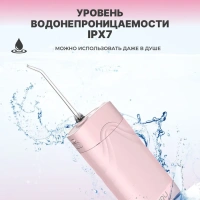 Портативный мини ирригатор для полости рта MIRU BIP-003, розовый