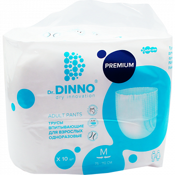 Впитывающие трусы для взрослых Dr.Dinno Premium M, 10 шт
