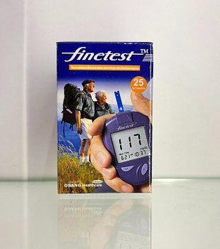 Тест-полоски для измерения уровня глюкозы в крови Finetest Файнтест № 25 Тест-полоски для измерения уровня глюкозы в крови Finetest Файнтест № 25