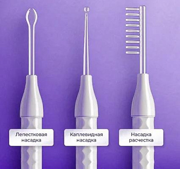 Комплект насадок для дарсонваля/импульсного массажера Gezatone/Жезатон и sertsa/сэрца, 3 шт Комплект насадок для дарсонваля/импульсного массажера Gezatone/Жезатон и sertsa/сэрца, 3 шт